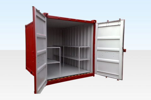 New 10ft x 8ft Bunded Storage Container. Doors Open.