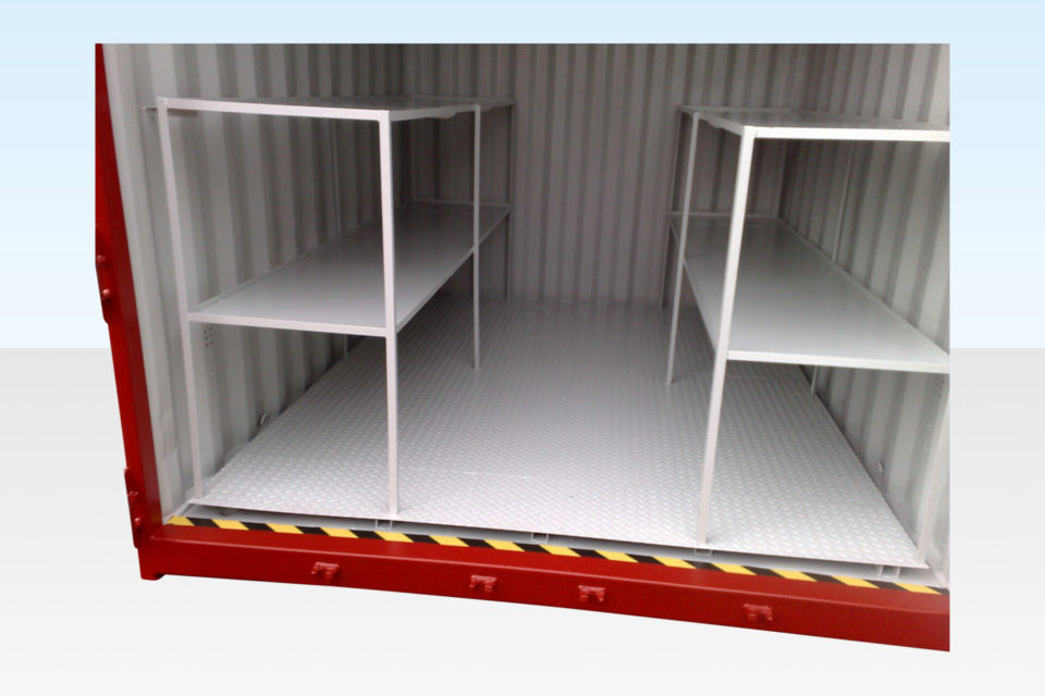 Internal View of Chemical Storage Container