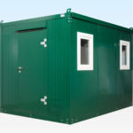 3m flat pack office cabin with door closed