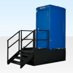 Waste tank for single mains toilet