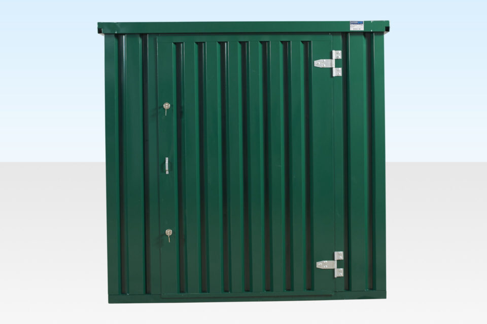 Secure Closed Door on 3m Flat Pack Storage Container