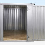 4m Galvanised Flat Pack Storage Container for Sale. Internal View.
