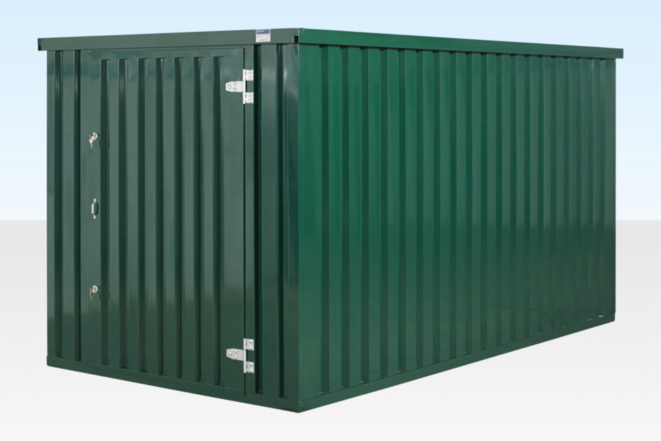 Green Flat Pack Storage Container 4m
