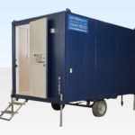 Hire a mobile office 12ft steel anti-vandal office