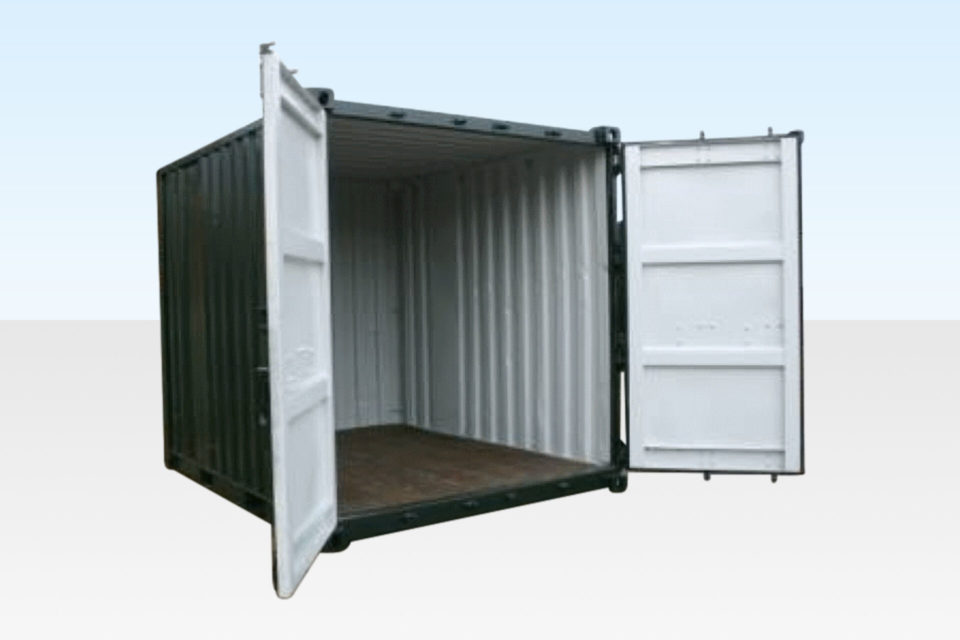 10ft Shipping Container. Doors Open.