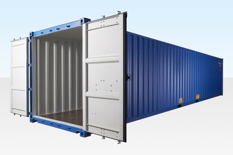 New 40ft Container - Doors Part Open
