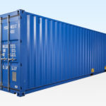 40ft Shipping Container - New - Blue - Exterior View