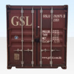 20ft Used Container for Shipping. End View of Doors.