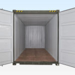 End View of 20ft High Cube Container - Doors Open