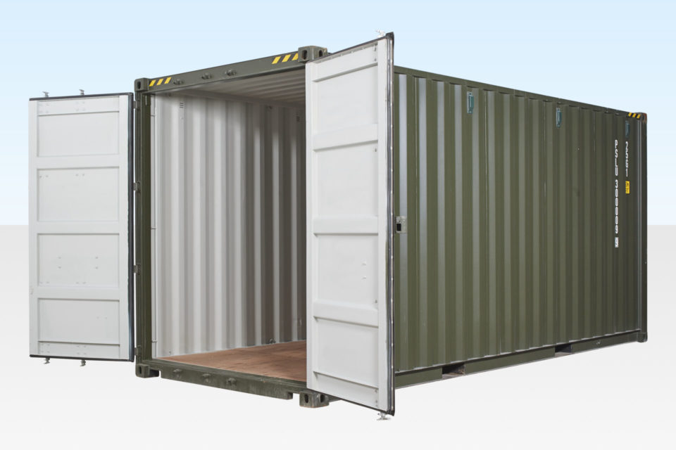 New High Cube Shipping Container - Doors Part Open