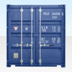 20ft Shipping Container - Blue - End Doors Closed