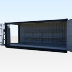 20ft Open Sided Bunded Container. Front and Side Doors Open