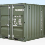 New 8ft Shipping Container. Dark Green. RAL6007