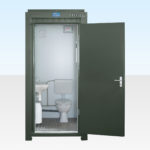 Site Toilet Cabin for Sale - Dark Green RAl 6007