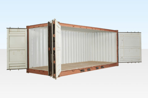 Open Side Shipping Container. 20ft Used. All Doors Open