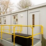 Ramp leading to new modular building for primary school