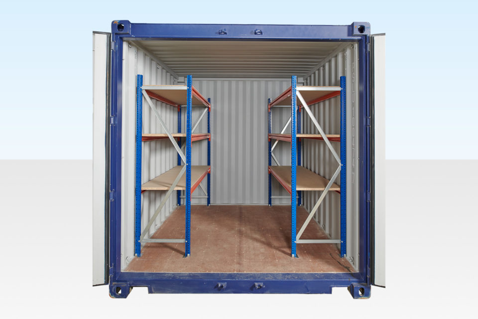 10ft Container with 3-Tier Racking on Both Sides