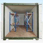 2 Tier Racking both sides of 20ft Container
