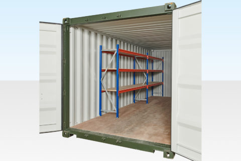 3-Tier Racking in a 20ft Container