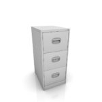 3 drawer meta filing cabinet for site office