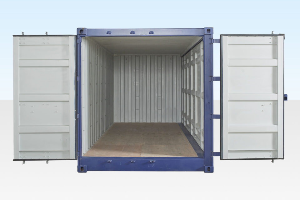 Open Sided Container showing end doors open