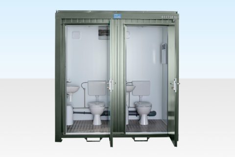 Site Toilets for Sale - Double Mains (RAL 6007)