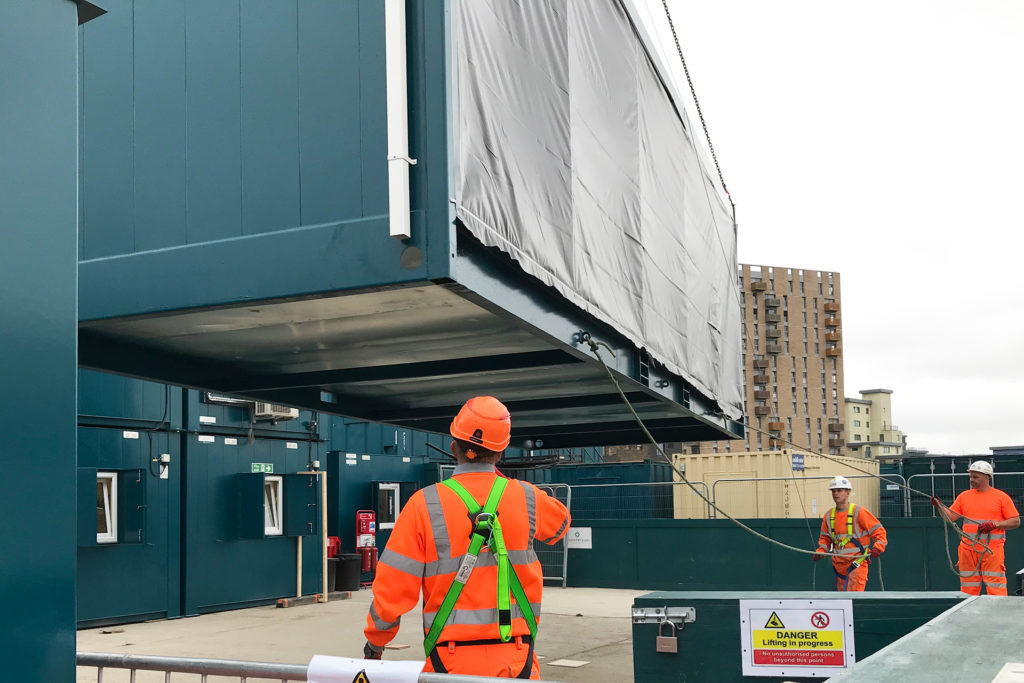 Construction Site Canteen - Lifted into Position