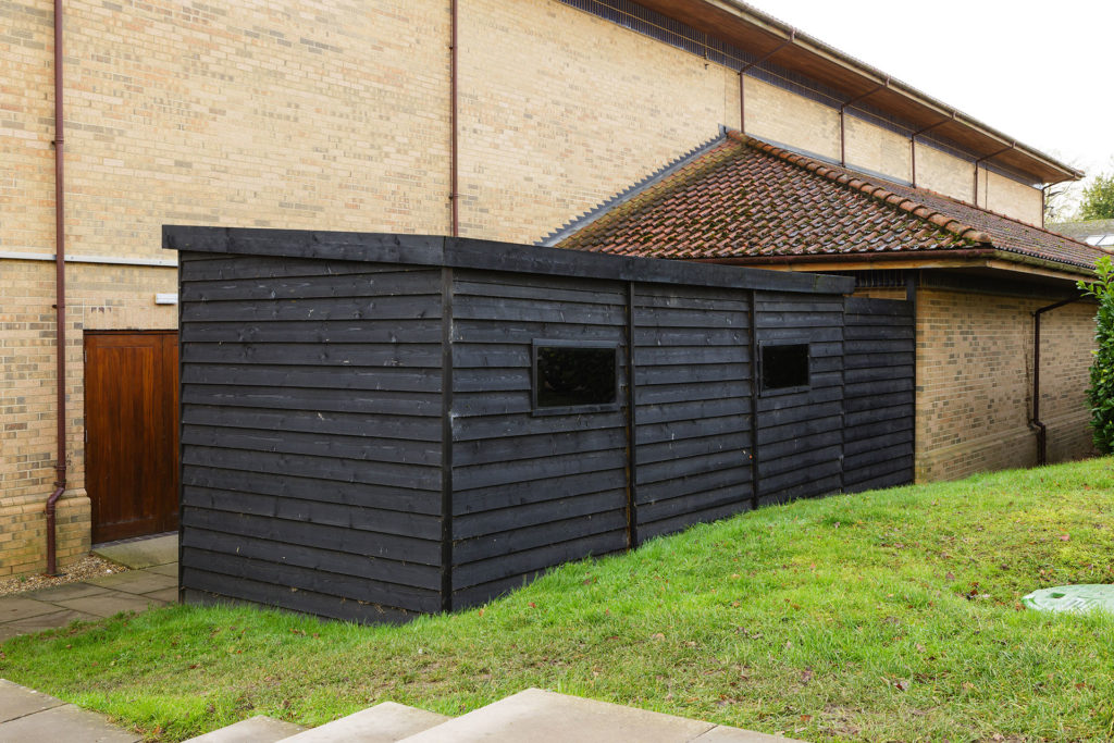 Culford School Shipping Container Clad in Timber