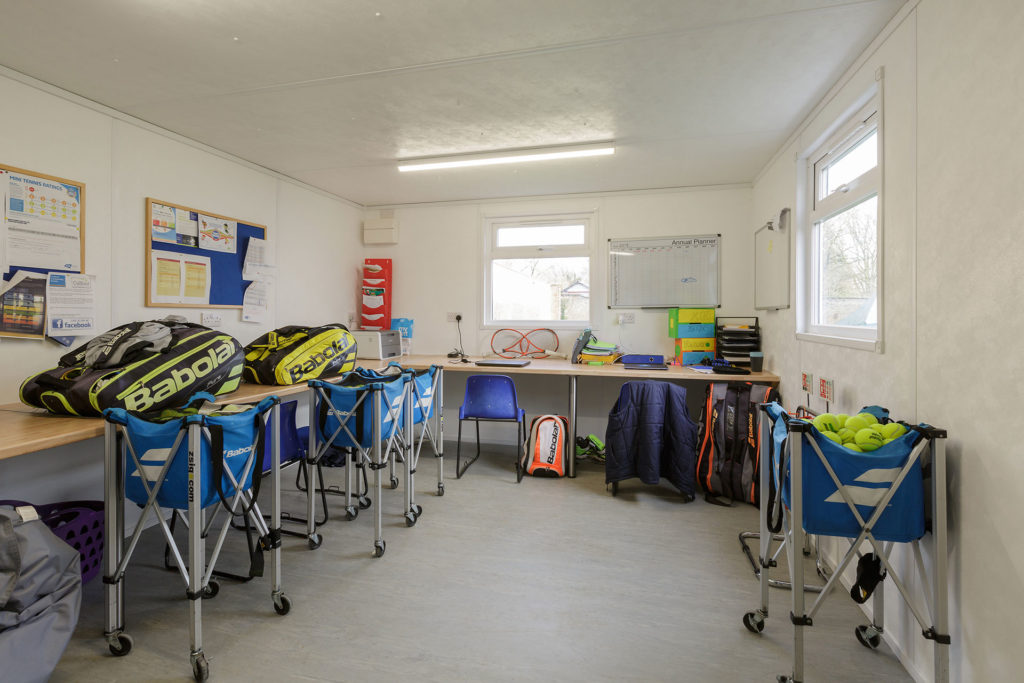 School sports office jackleg cabin