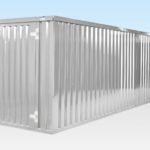End on end linked flatpack containers - galvanised