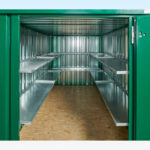 Shelving for 4m Flat Pack Container - Both Sides & Rear 2 Tier