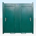 Steel AV Double Toilet - Doors Closed