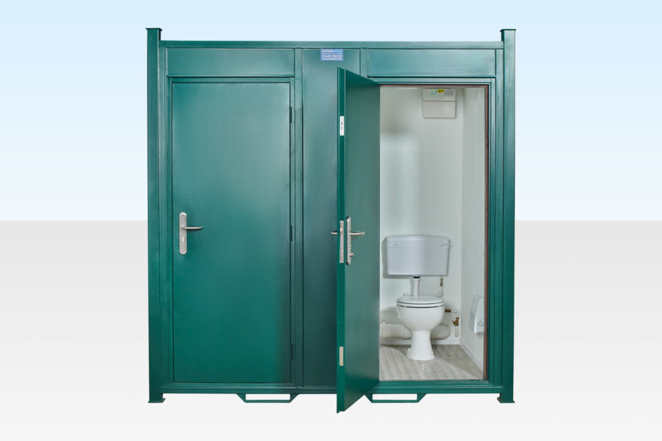 Steel AV Toilet - One Door Open