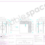 Layout Drawing 2m flat pack store shelving side & rear