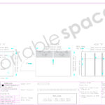 Diagram shelving on one side of 3m flat pack store