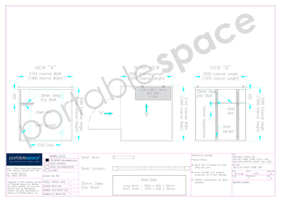 Shelving for 2m Flat Pack