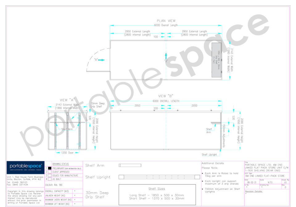 Layout Diagram - Shelving