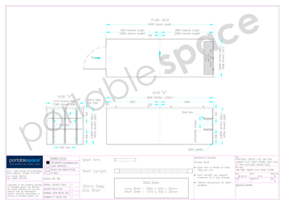 Layout Diagram - Shelving