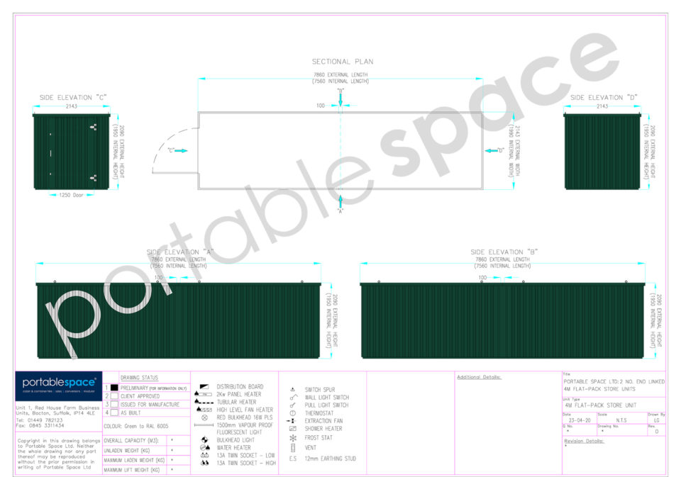 Layout Drawing 8m Store Green