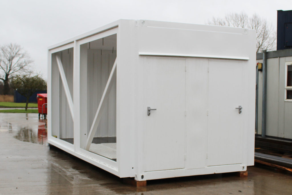 Converted container exterior