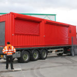 container bar being delivered to site