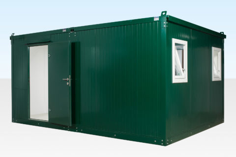 3.3m x 4.6m Side Linked Flat Pack Office - External View