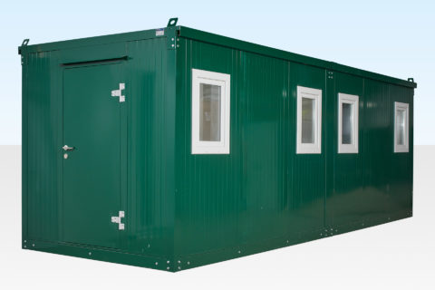 6.6m End Linked Flat Pack Office cabin External