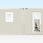 Large Linked Flat Pack Office - White