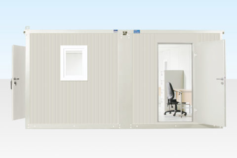 Large Linked Flat Pack Office - White